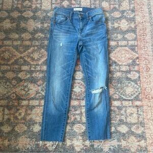 Madewell 9” high riser skinny skinny cropped ankle jeans